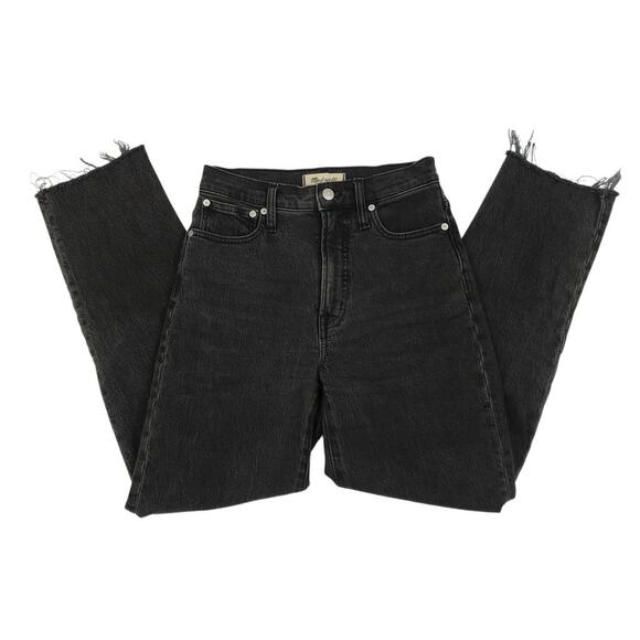 MADEWELL The Perfect Vintage Straight Jean Women 24 Black Gorpcore Travel Retro - Picture 5 of 13